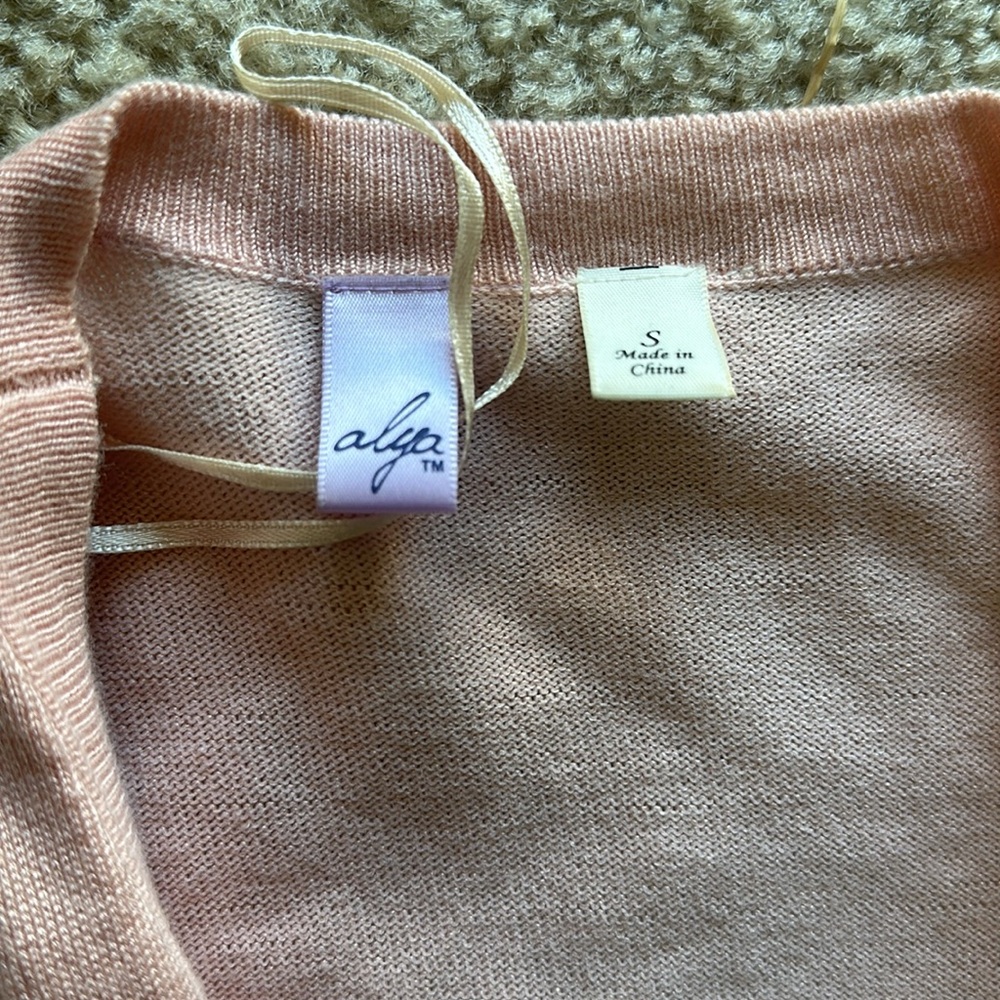 PINK RUFFLE CARDIGAN - Picture 2 of 6